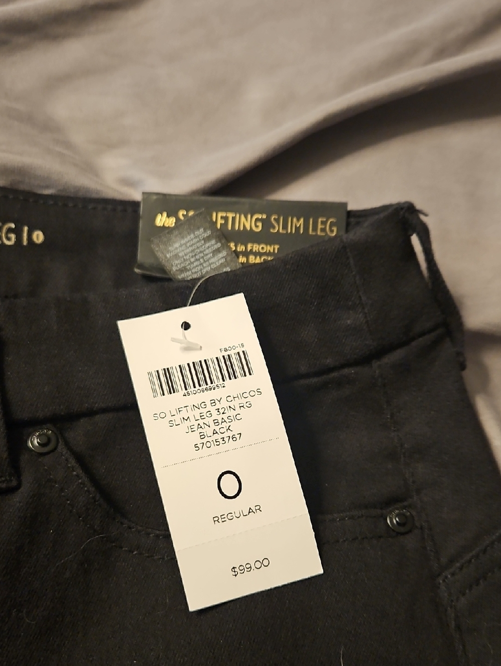 Chico's Slim Leg Jeans - Black